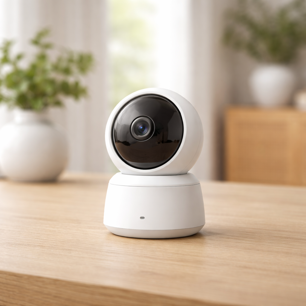 Technician troubleshooting and repairing Security camera (CCTV) installation